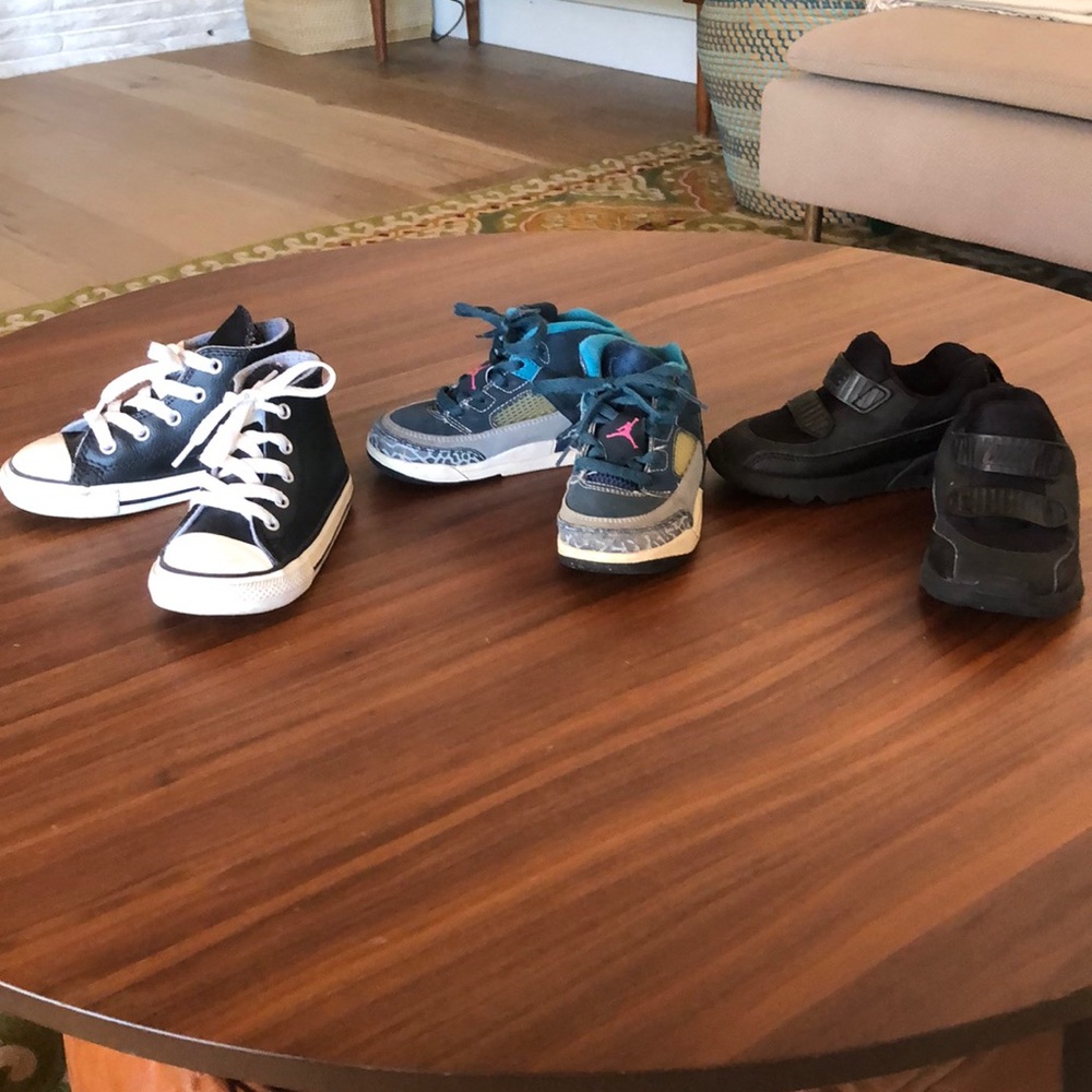 Air Jordans, Converse, and Air max size 8 sneakers